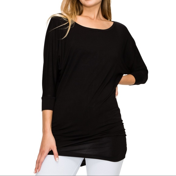 poplooks Tops - 3/4 Rayon Top